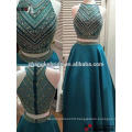 High Quality Handmade 2 Piece Beaded Evening Dress New Design Long Sleeveless Formal Occasion Dress